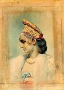 Profil De Jeune Fille Russe by Leon Samoilovitch Bakst