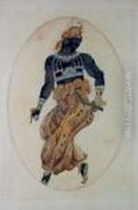 Projet De Costume Du Negre Dore by Leon Samoilovitch Bakst