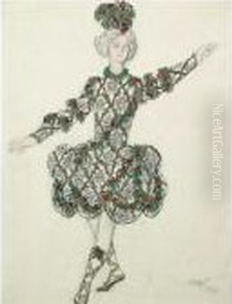 Costume Design For The Page Of The Cherry Fairy From A Productionof The Sleeping Beauty - view 1