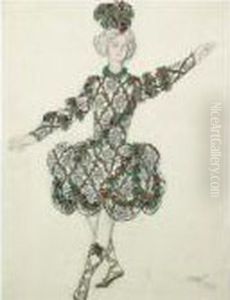 Costume Design For The Page Of The Cherry Fairy From A Productionof The Sleeping Beauty by Leon Samoilovitch Bakst