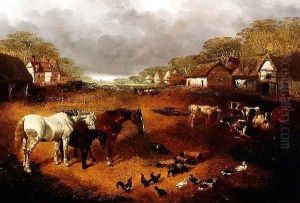 The Farmyard 2 by John Frederick Herring Snr