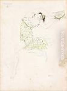 Costume Pour Le Ballet Cleoptre by Leon Samoilovitch Bakst