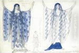Preliminary Drawing For A Costume Designs From A Production Of Phaedra