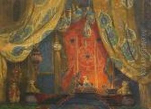 Pomposes Orientalisches Buhnenbild by Leon Samoilovitch Bakst