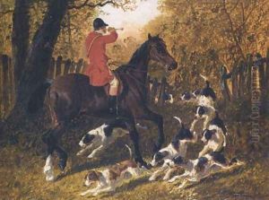 A Huntsman Recalling The Hounds by John Frederick Herring Snr
