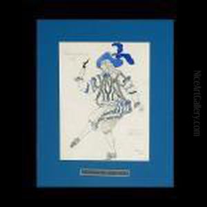Costume Design:prince Of Cendrillon, 5 Acte, Costume In White Velvet by Leon Samoilovitch Bakst