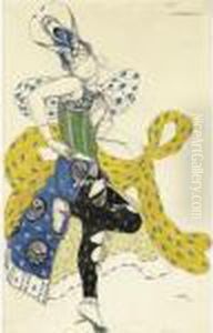 Costume For Natalia Trouhanova In La Peri by Leon Samoilovitch Bakst