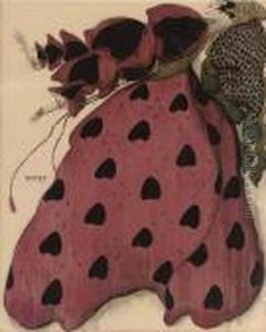 Costume Design For A Lady In Red by Leon Samoilovitch Bakst