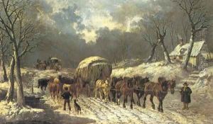 The Old Stage Wagon Winter