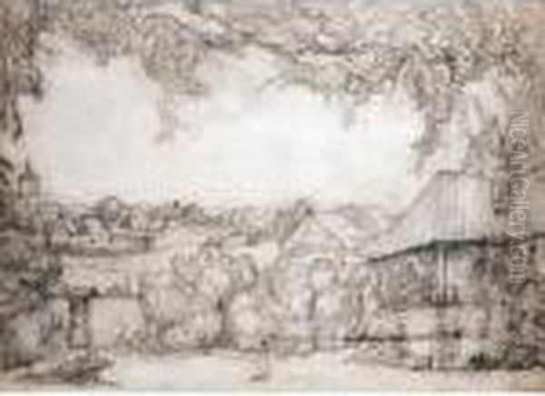 Set Design For Marguerite's Garden From The Opera - view 1