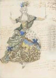 Costume Design For The Fee De Richesse , In La Belle Au Bois Dormant by Leon Samoilovitch Bakst