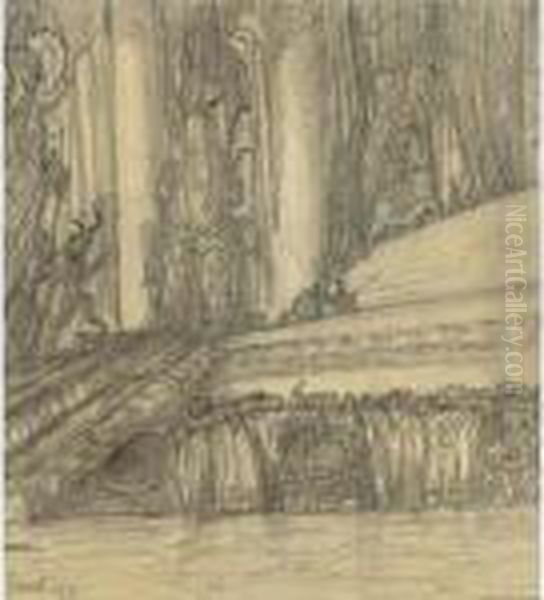 Pencil Sketch For The Palace Decor In - view 1