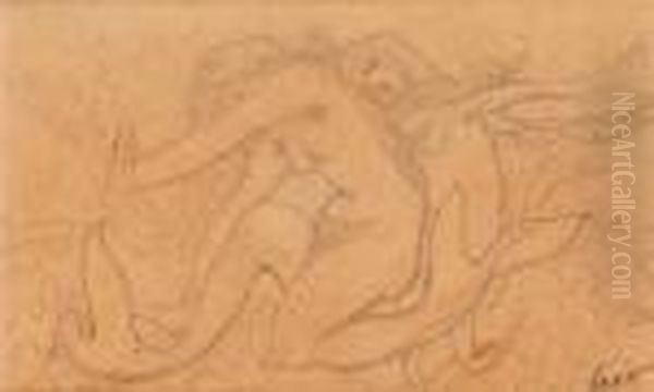 The Merman And Mermaid At Play - view 1