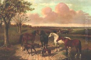 Horses Cattle & Goats by John Frederick Herring Snr