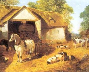 Meopham Farmyard Detail by John Frederick Herring Snr