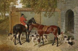 Preparing for the Hunt by John Frederick Herring Snr