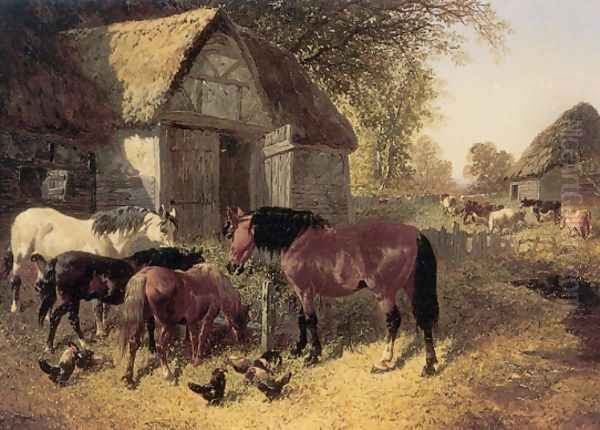 Horses and Chickens - view 1