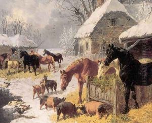 Horses and Pigs in Winter
