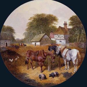 The Hay Trough by John Frederick Herring Snr