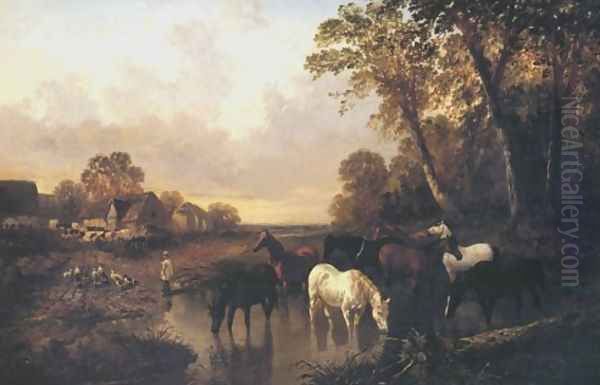 Horses Watering 1873 - view 1