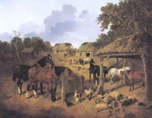 The Farmyard 3 by John Frederick Herring Snr
