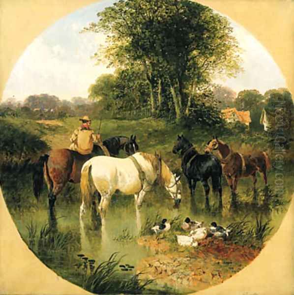 Horses Watering - view 1