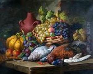 Still Life Of Fruit And Game On A Ledge