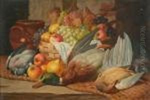 Still Life Of Fruit And Dead Game by Charles Thomas Bale