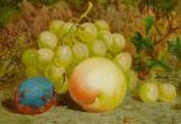 Stilleben Mit Trauben, Apfel Und Pflaume - view 1