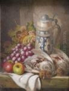 'a Still Life With Grapes by Charles Thomas Bale