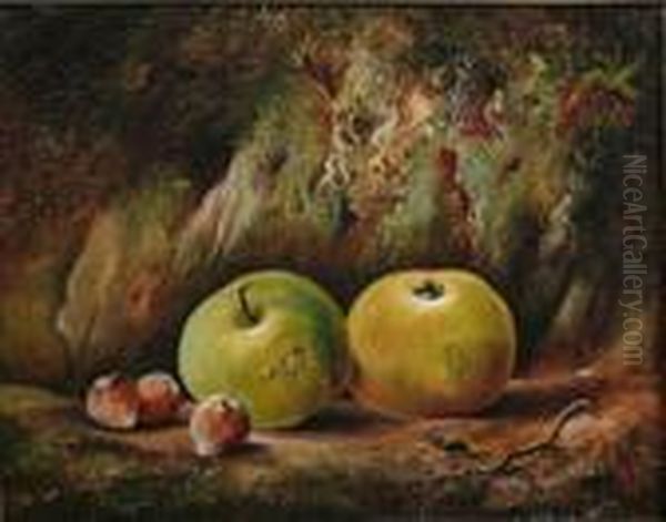 Still Life, Apples, Hazelnuts And A Beetle - view 1