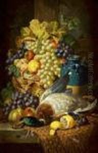 Still Life With Fruit; Still Life With Fruit And Duck by Charles Thomas Bale