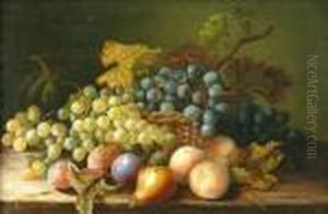 Stilllife Of Fruit In A Basket by Charles Thomas Bale