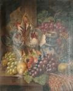 A Still Life Of Fruit, Dead Game And A Pitcher On A Table by Charles Thomas Bale