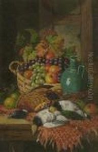 Still Life With Game And A Basket Of Fruit by Charles Thomas Bale