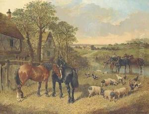 Farmyard companions 3 by John Frederick Herring Snr