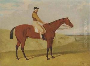 Frederick with jockey up, in an extensive landscape by John Frederick Herring Snr