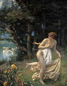 Diana's Maidens by Edward Robert Hughes R.W.S.