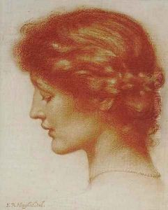 Portrait Of Rosalind by Edward Robert Hughes R.W.S.
