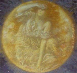 Radiant Moon (detail) by Edward Robert Hughes R.W.S.