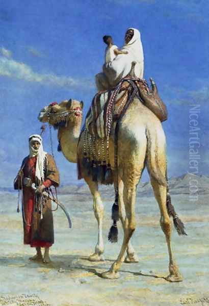 A Bedoueen Family in Wady Mousa Syrian Desert - view 1