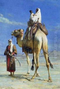 A Bedoueen Family in Wady Mousa Syrian Desert by Carl Haag