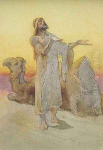 Study of an Arab Praying in the Desert with his Camel Study of an Arab Praying in the Desert with his Camel