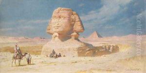 The Sphynx of Giza with the Pyramid of Mykerinos