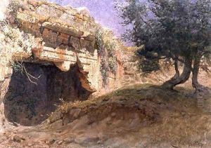 Entrance to the Tombs of the Kings Jerusalem by Carl Haag