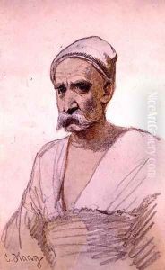 Study of an Egyptian Figure by Carl Haag