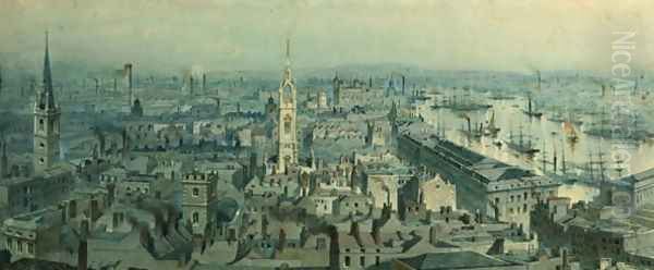 View of London from Monument looking East - view 1