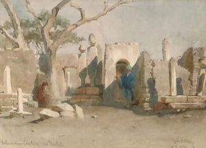 The Mohamedan Cemetery near Boolak by Carl Haag