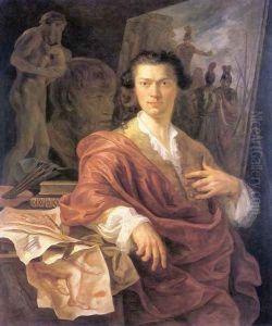Portrait of Artist A. C. Lens by Willem Herreyns