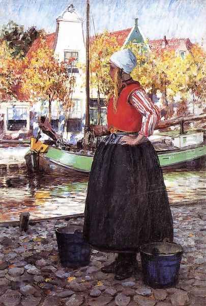 Woman Along Canal (or A Young Dutch Girl) - view 1